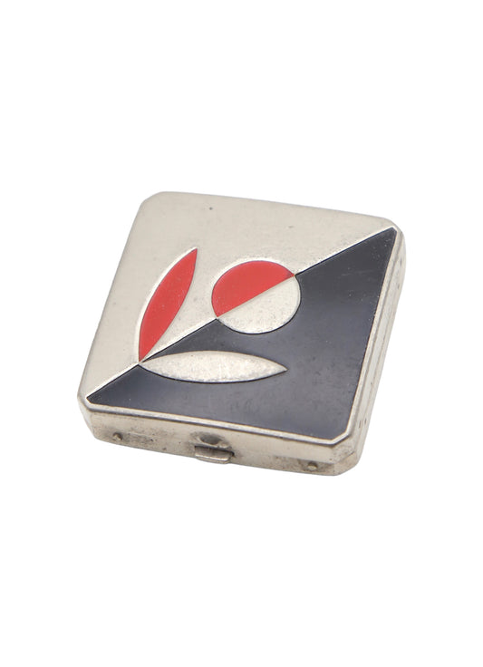 1930’s Quinlan Art Deco Chrome Compact