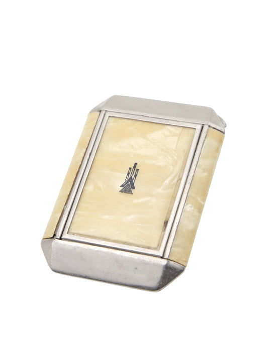 1930’s Art Deco Chrome Flip Compact