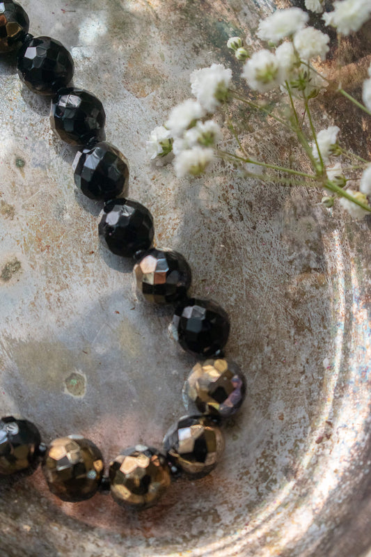 1970's West Germany Gilt Crystal Necklace