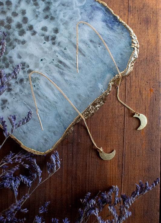 Hammered Moon Delicate Threader