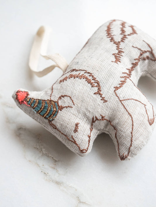 Party Bear Lavender & Cotton Ornament