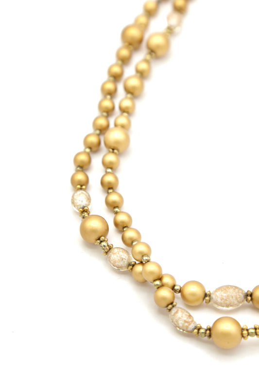 1950s Golden Opera Length Necklace