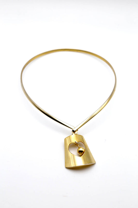 1980's Heart of Gold Necklace