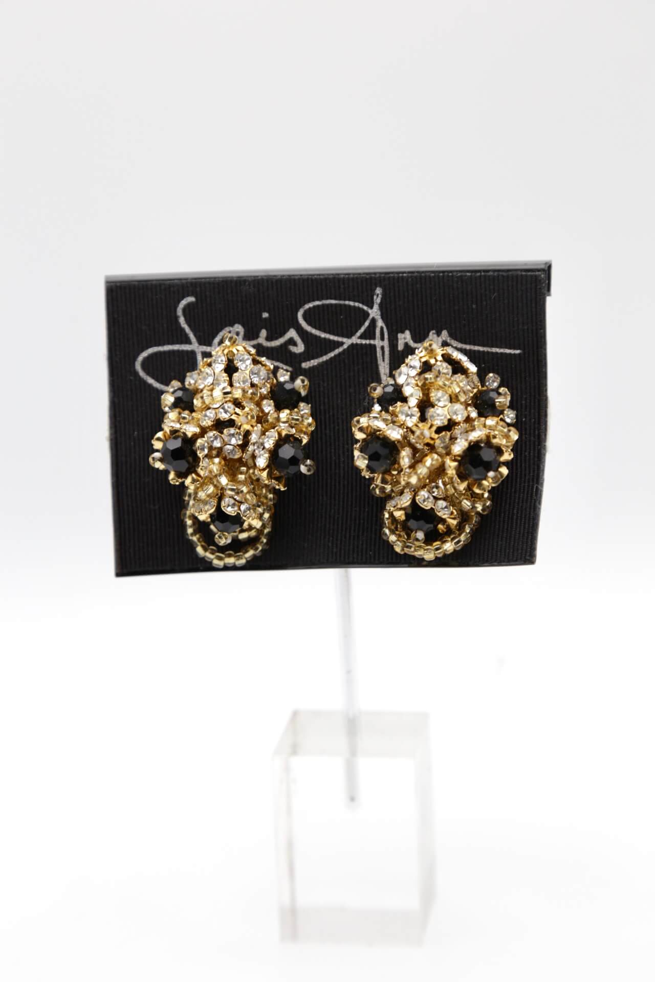 Designer 1980’s Lois Ann Crystal Earrings