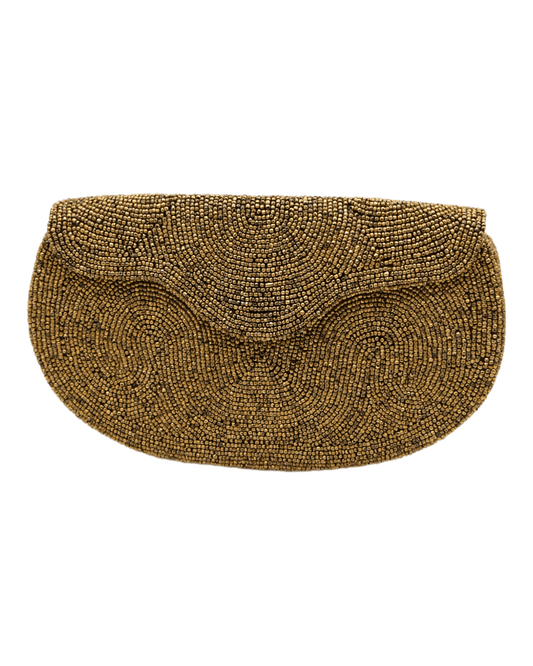 1940s Belgium Walborg Copper Beaded Bag