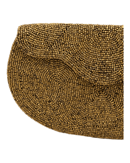 1940s Belgium Walborg Copper Beaded Bag