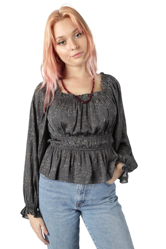 Leopard Satin Blouse