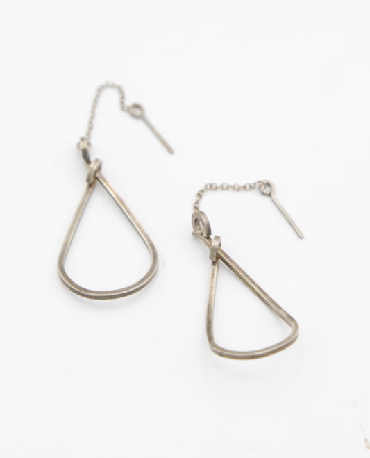 1970s Silver Threader Earrings